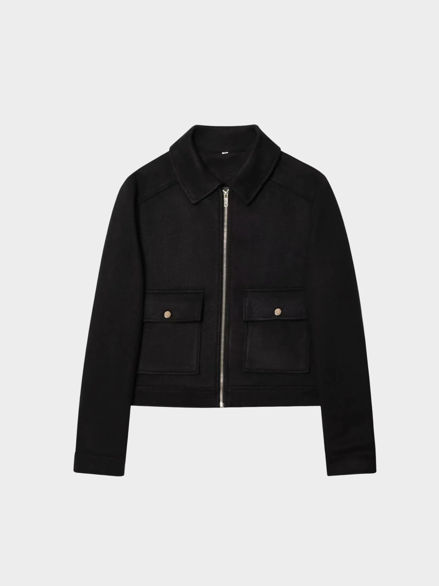 Women’s Zip-Up Jacket with Turn-Down Collar