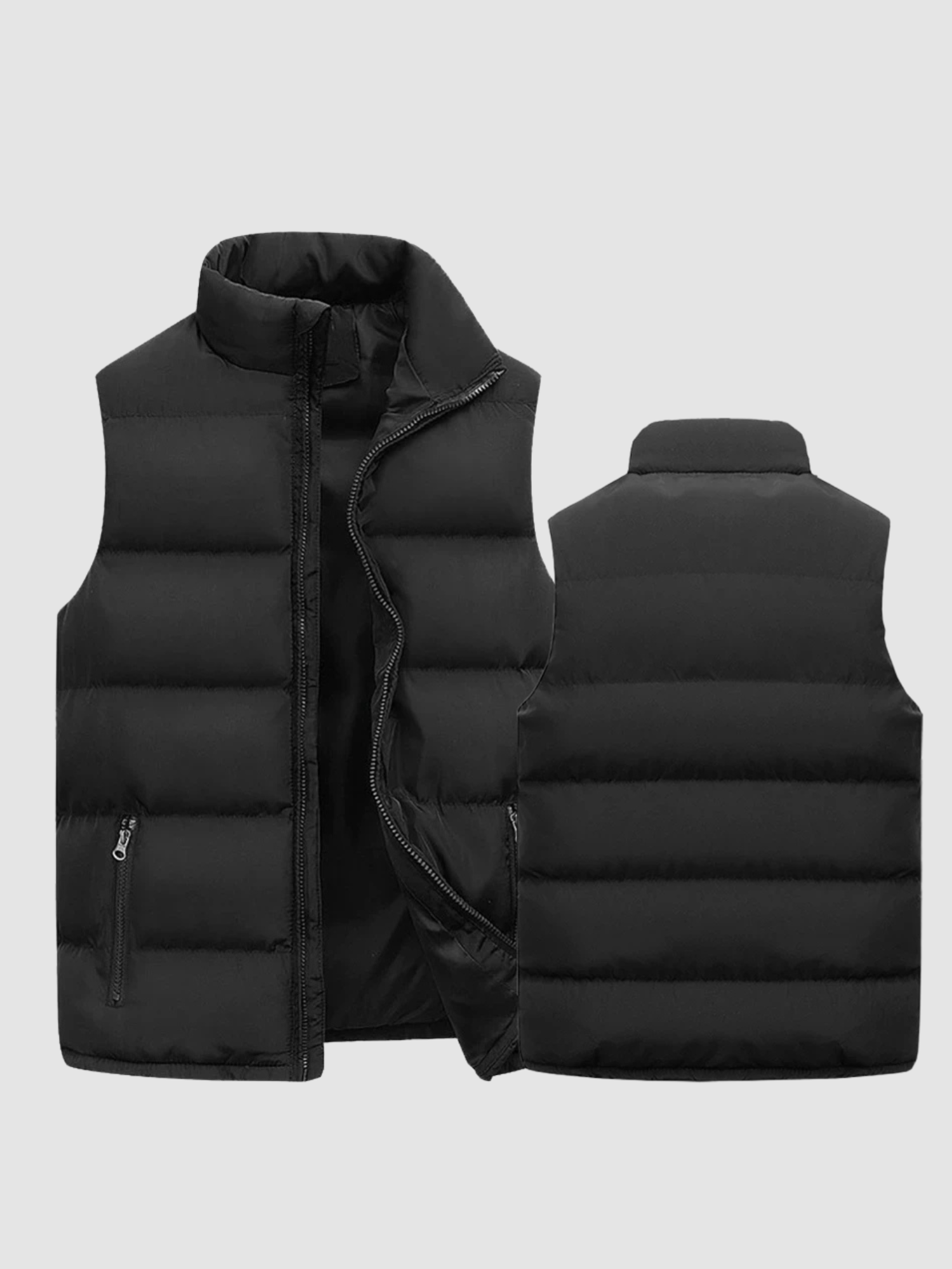 Men’s Quilted Gilet – Sleeveless Jacket, Zip Closure