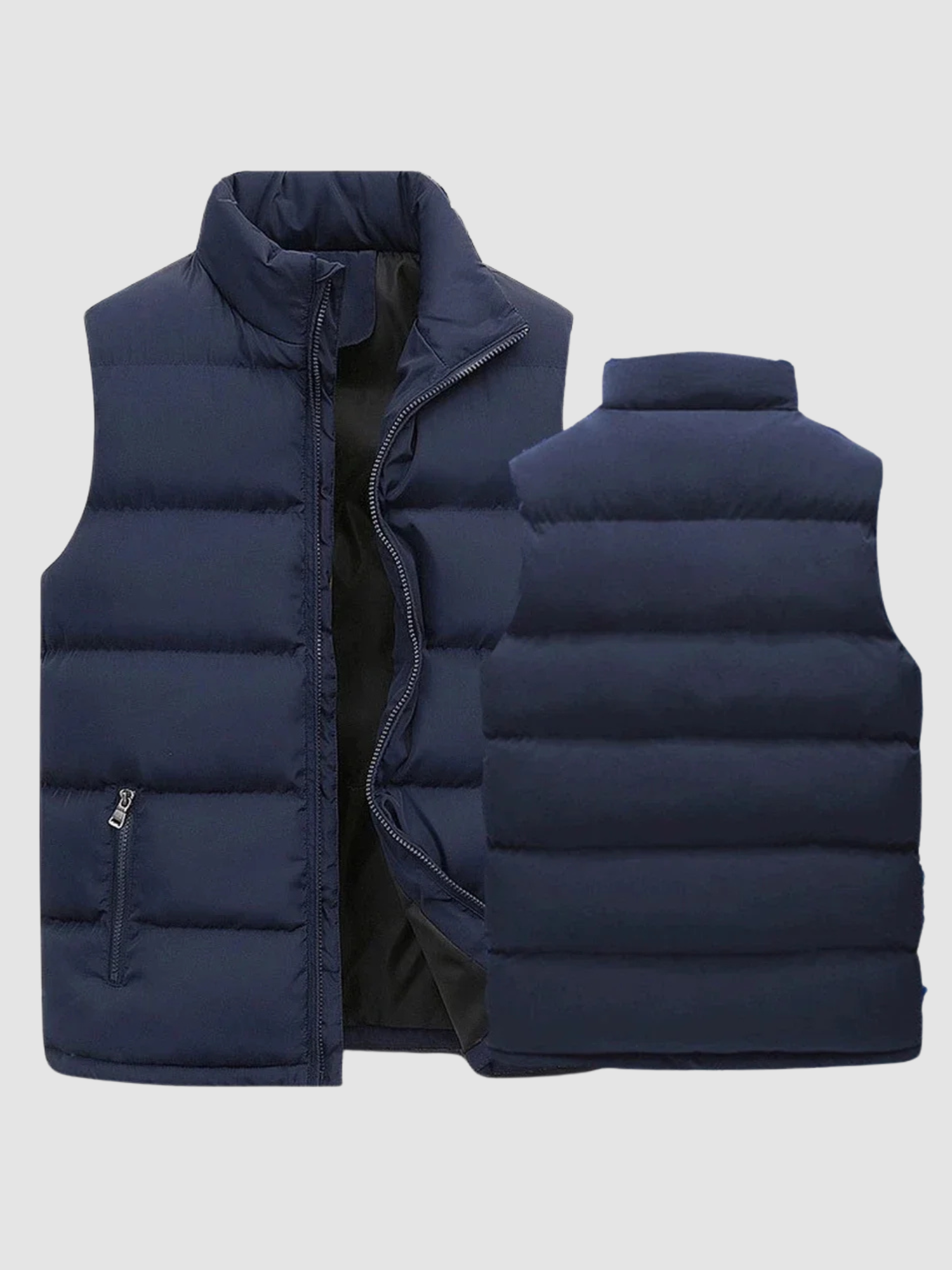 Men’s Quilted Gilet – Sleeveless Jacket, Zip Closure