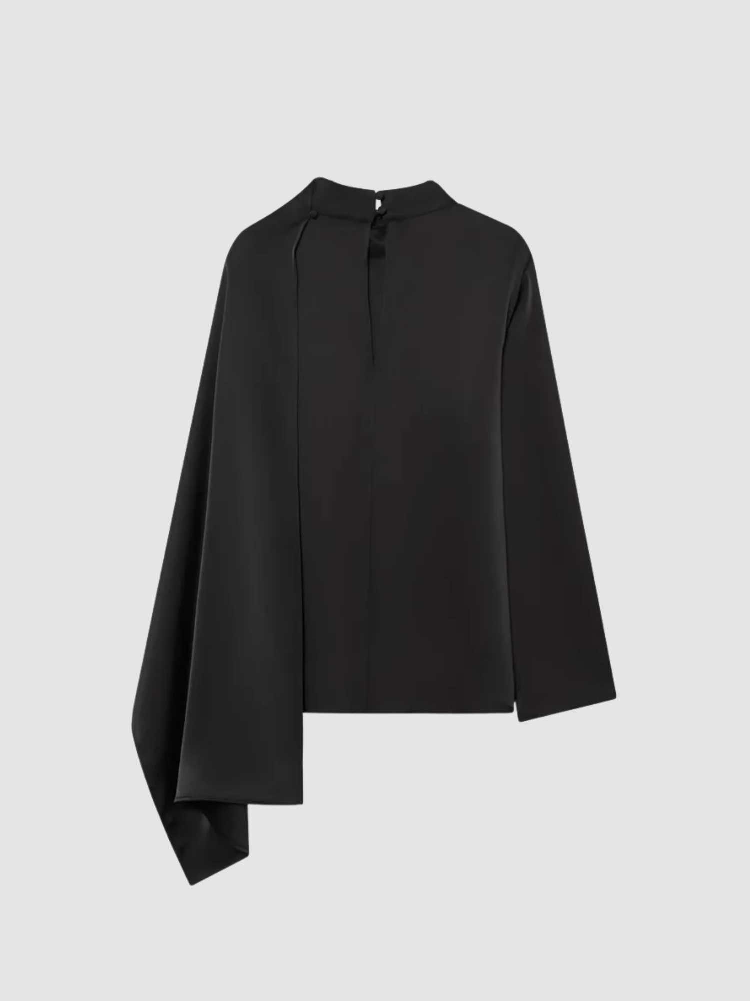 Women’s Draped Top – Long Sleeve, High Neck