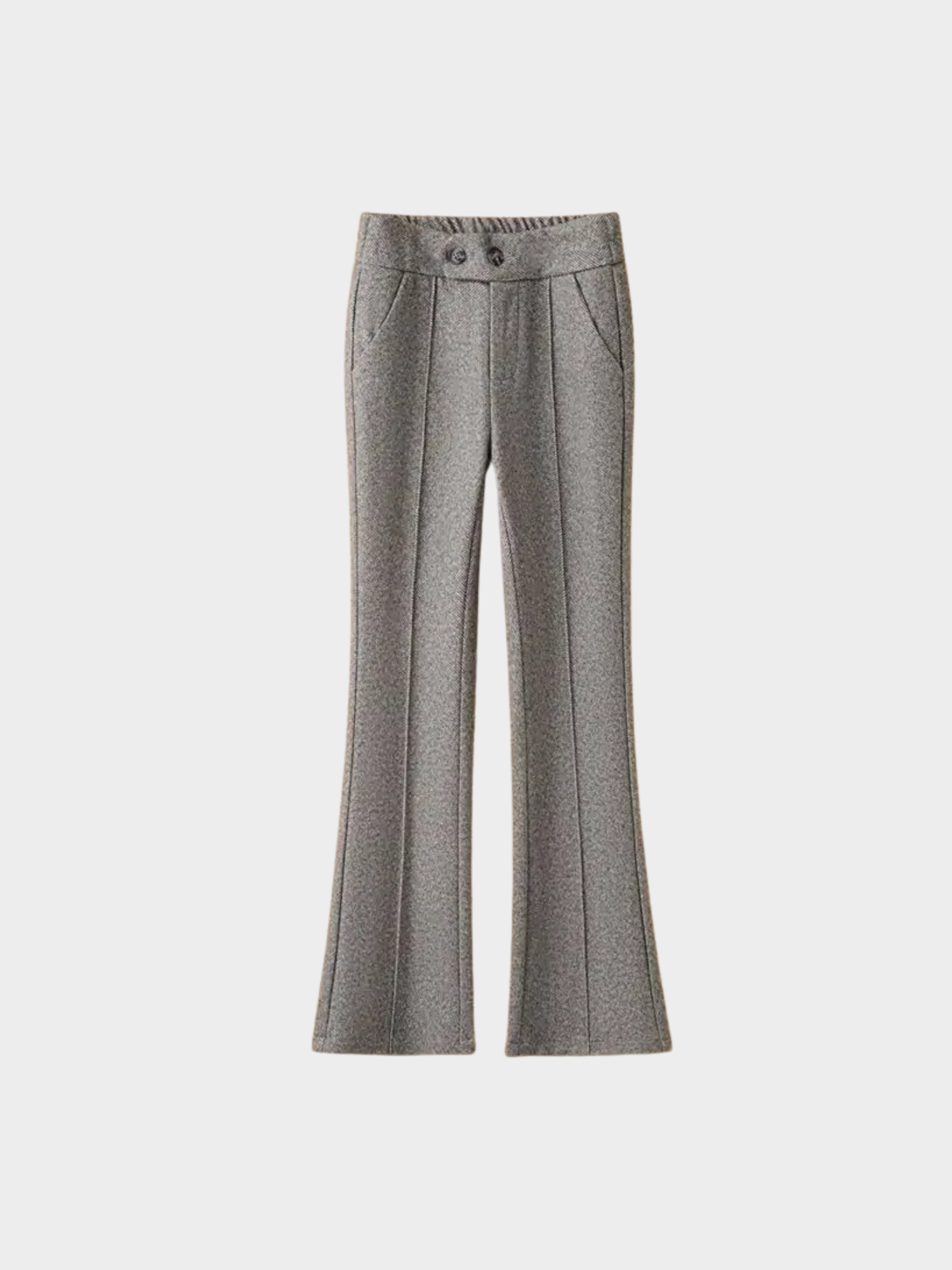Women’s High-Waist Flared Trousers in Blended Fabric