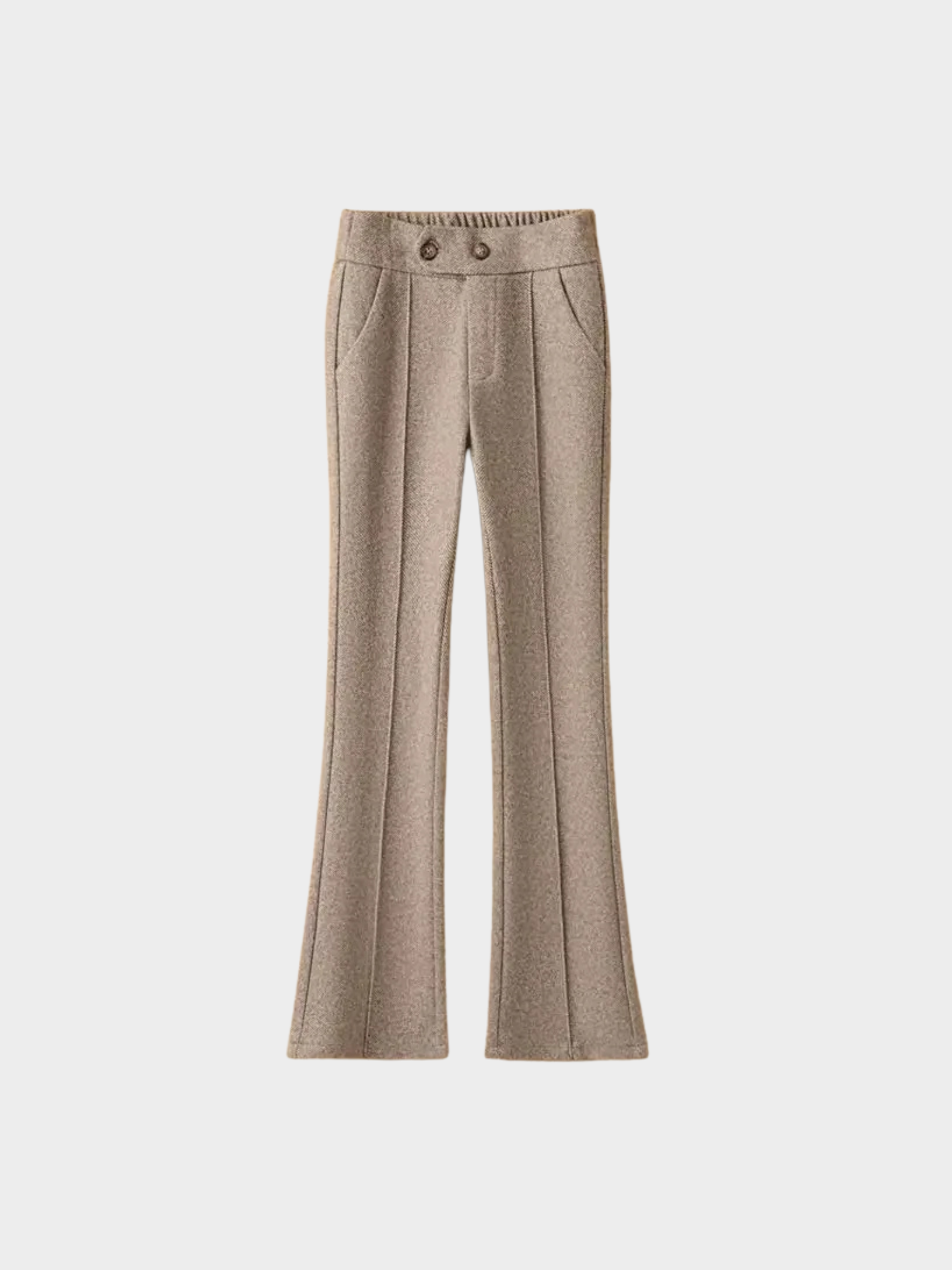 Women’s High-Waist Flared Trousers in Blended Fabric