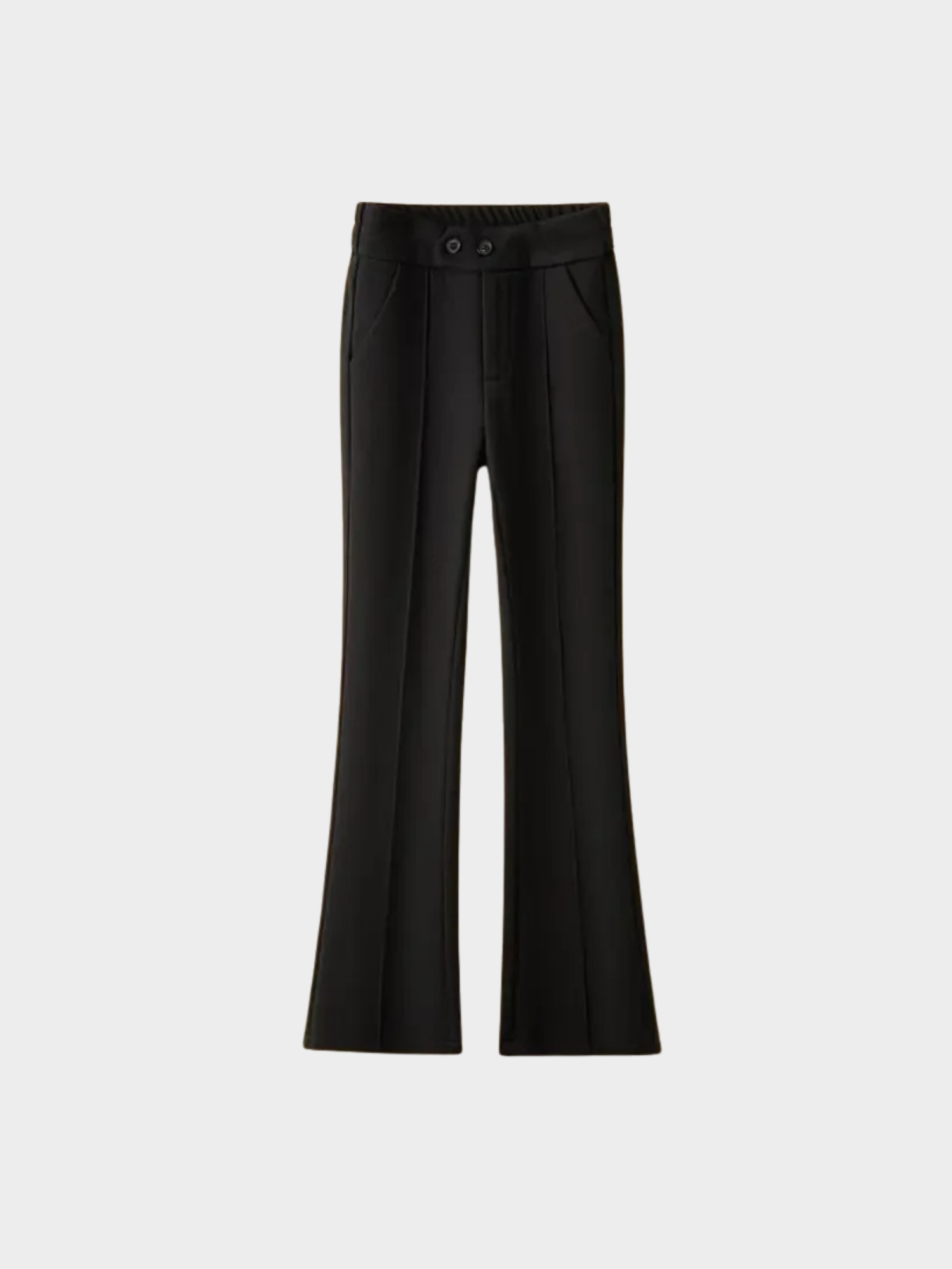 Women’s High-Waist Flared Trousers in Blended Fabric