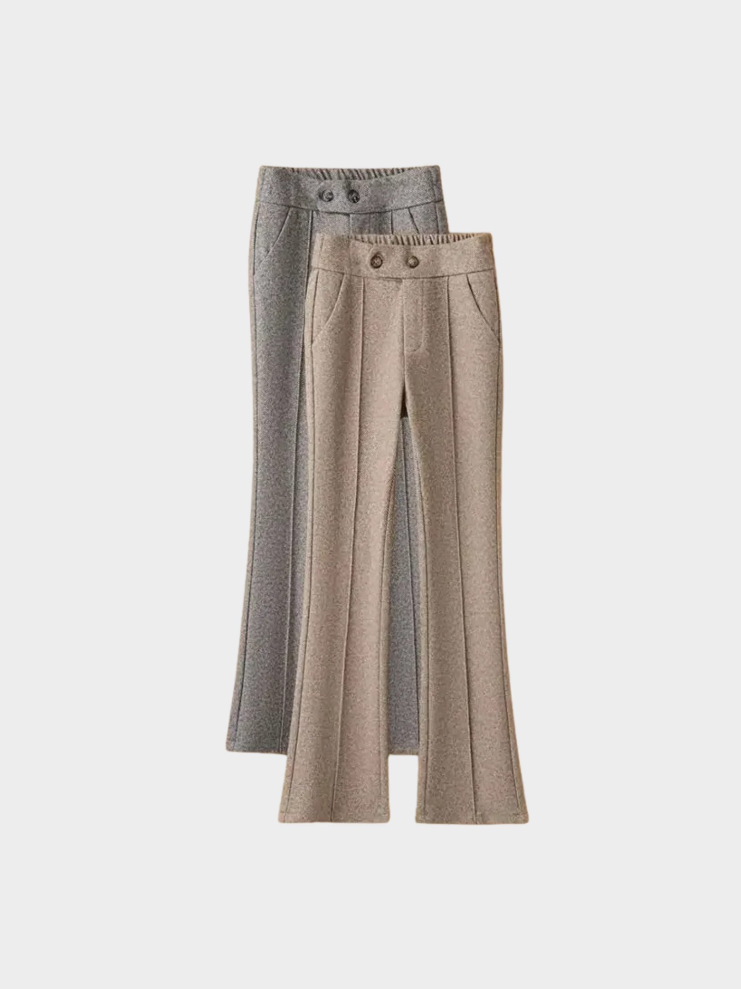 Women’s High-Waist Flared Trousers in Blended Fabric