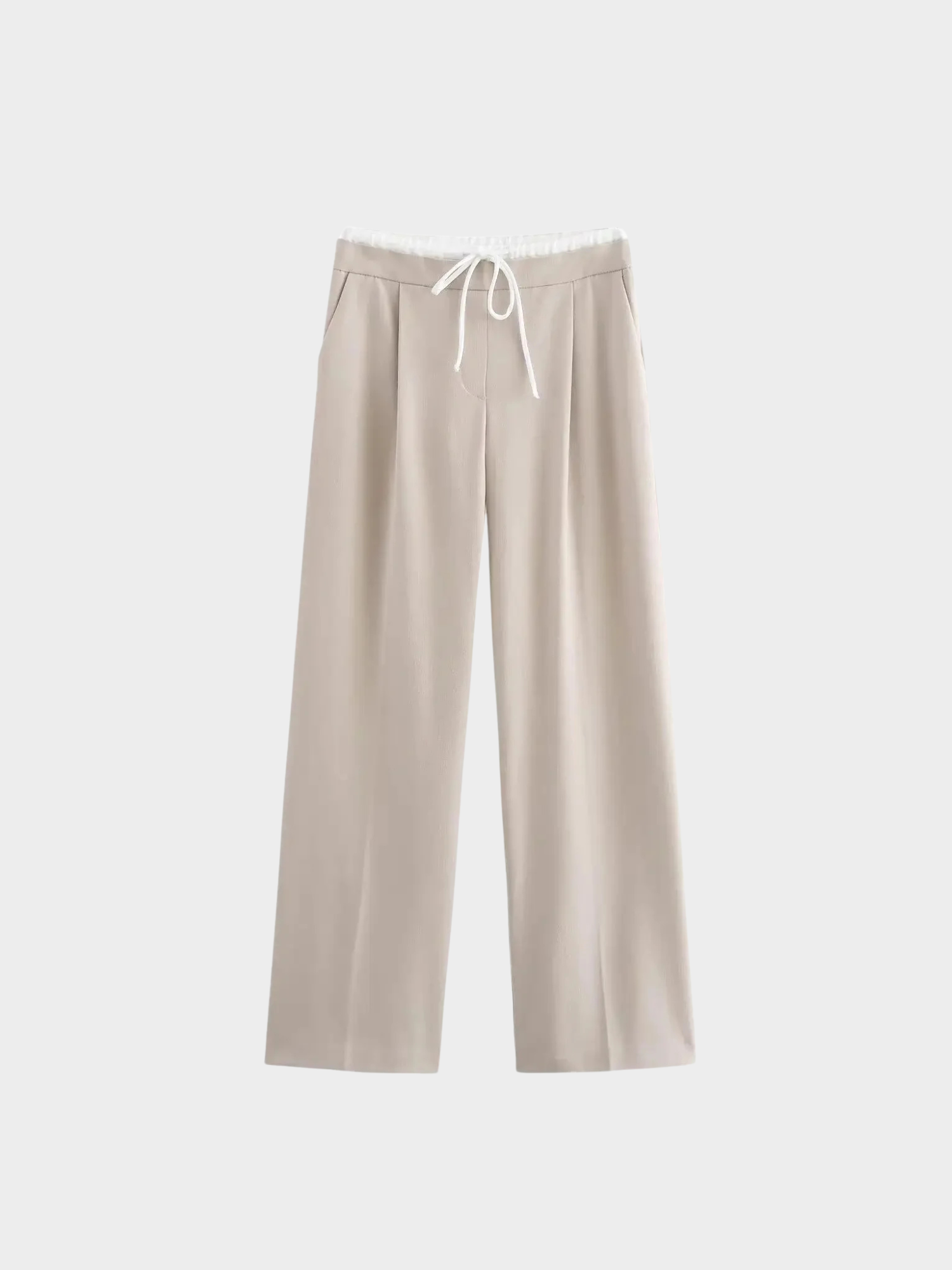 Women’s Wide-Leg Trousers with Drawstring Waist