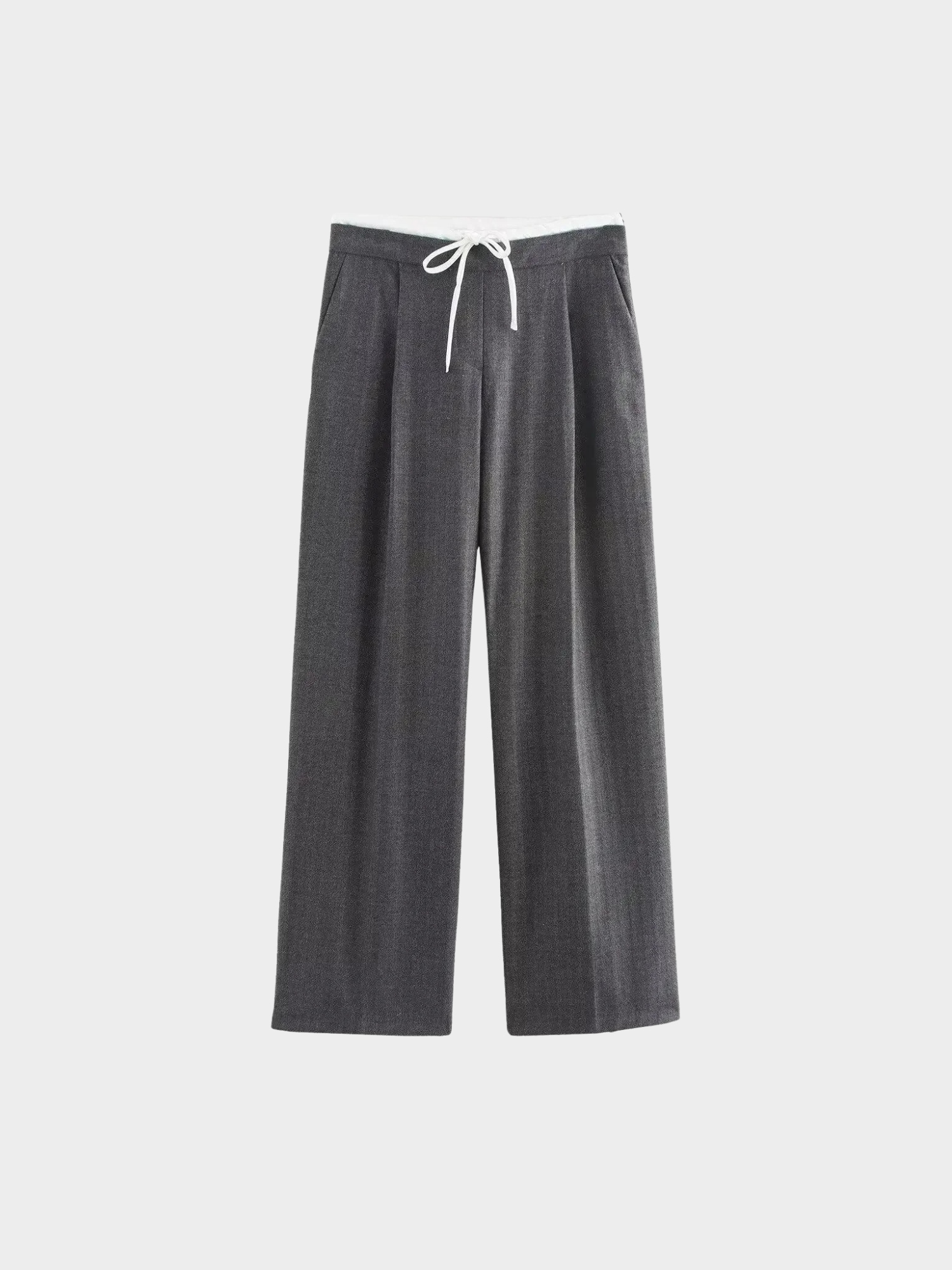 Women’s Wide-Leg Trousers with Drawstring Waist