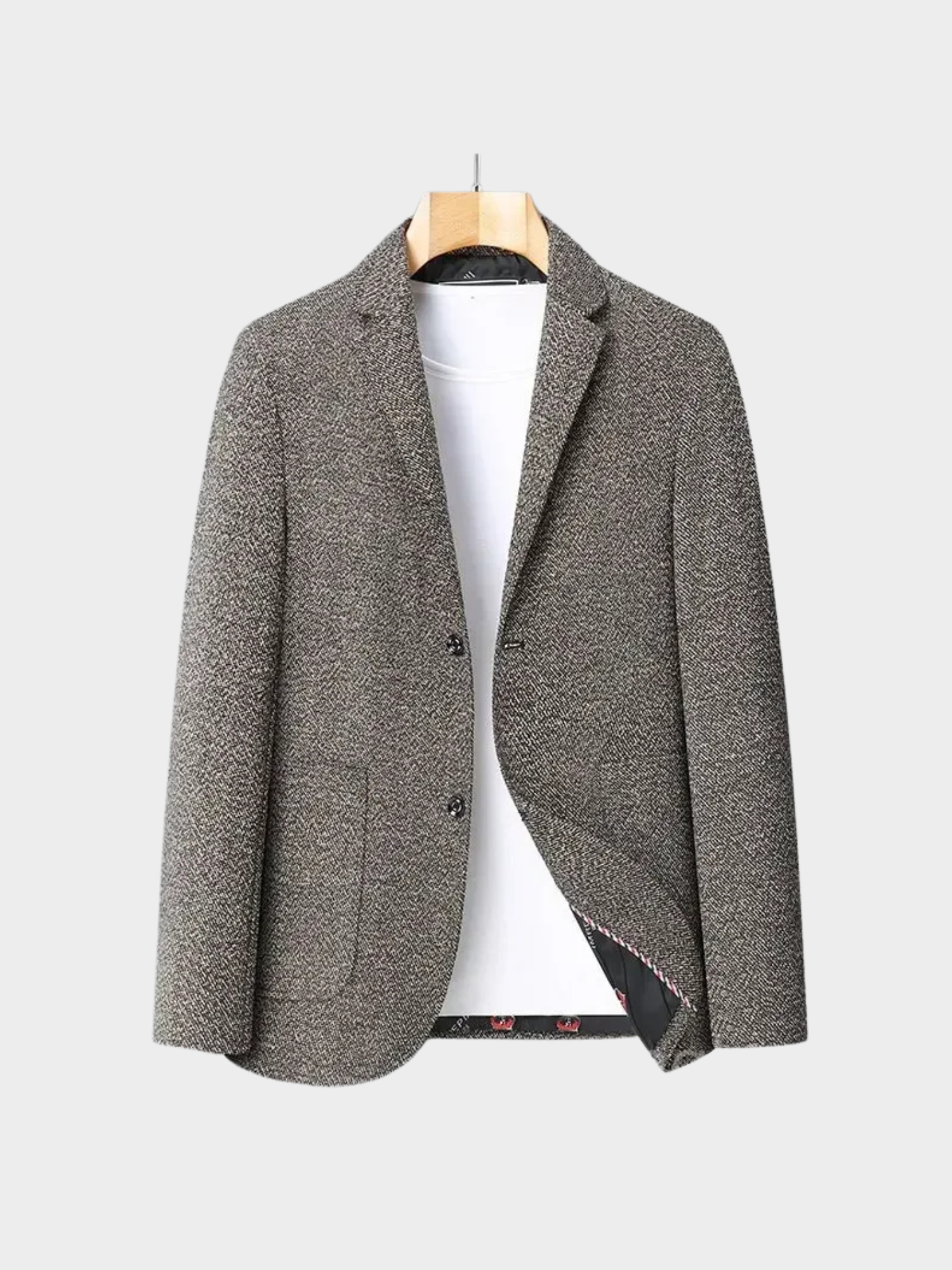 Men’s Single-Breasted Polyester Blazer in Non-Woven Fabric
