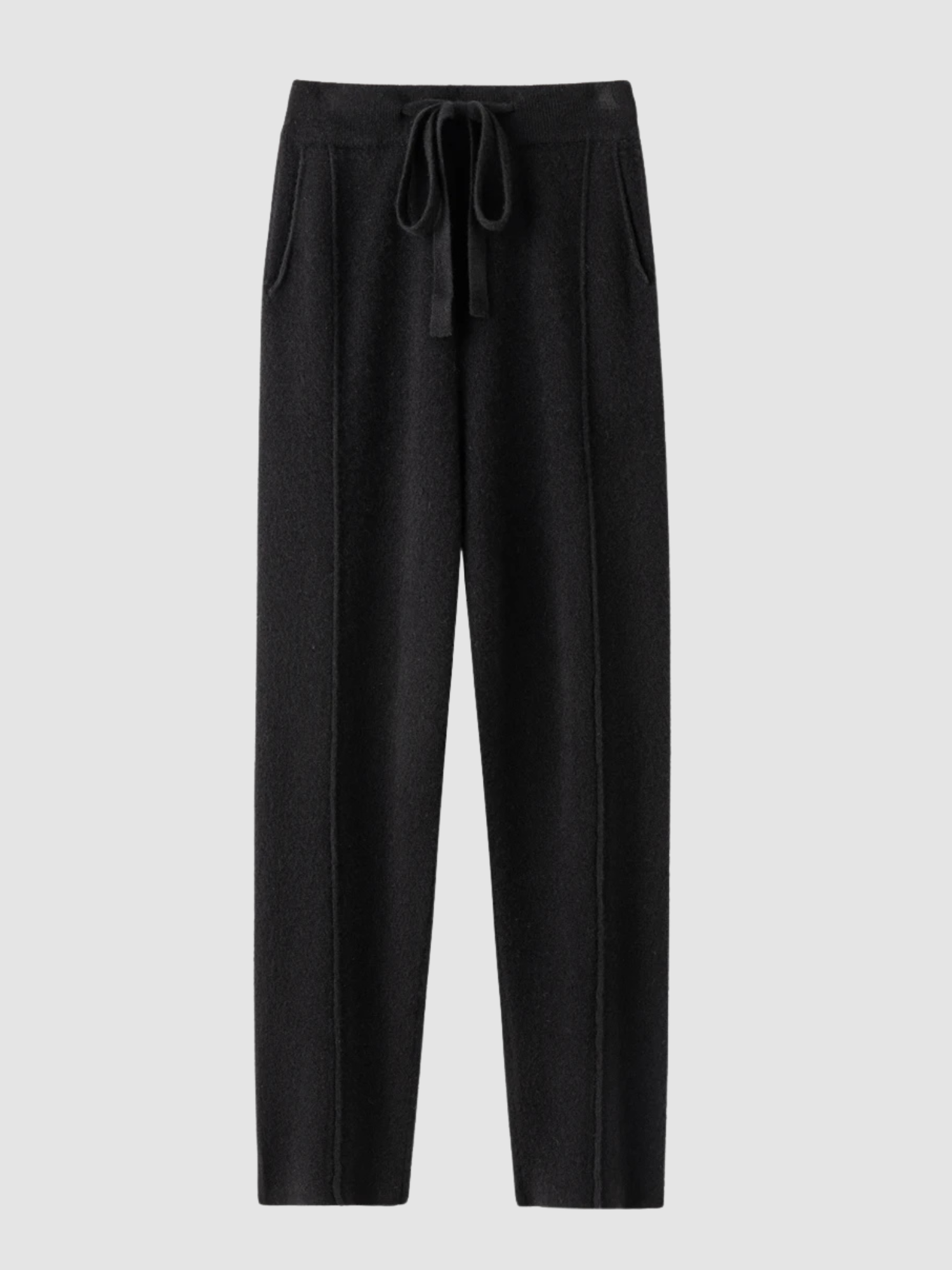 Women’s High-Waist Knit Straight-Leg Trousers