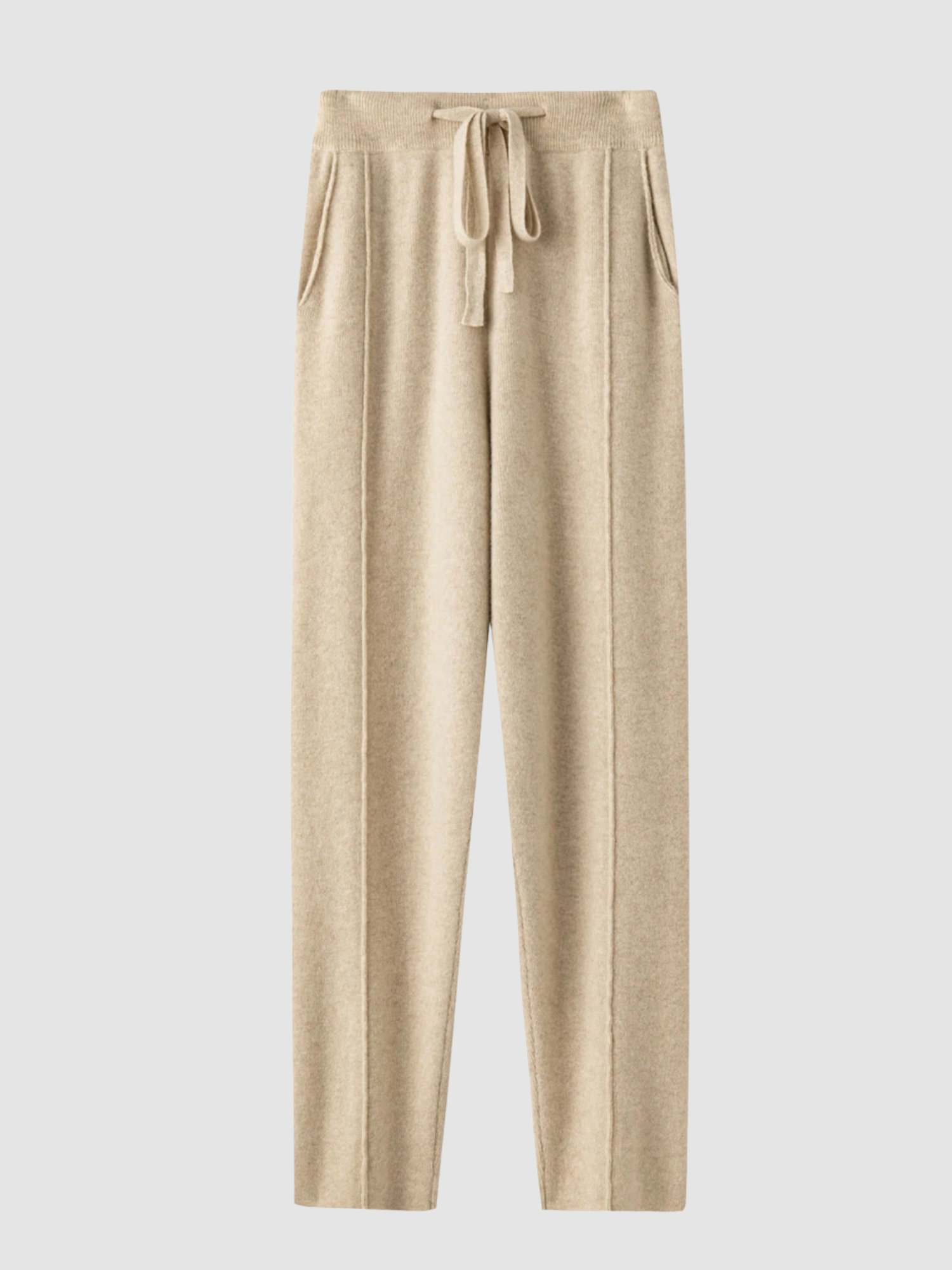 Women’s High-Waist Knit Straight-Leg Trousers