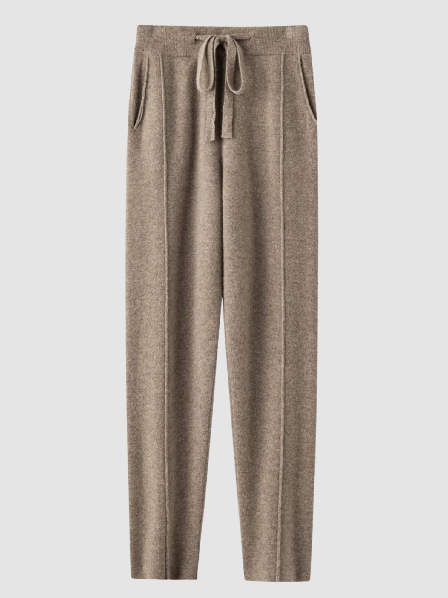 Women’s High-Waist Knit Straight-Leg Trousers